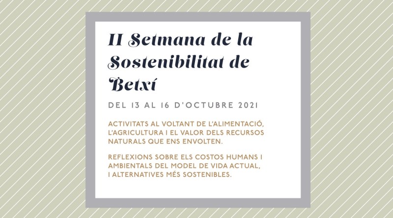 Betxí celebra la II Setmana de la Sostenibilitat