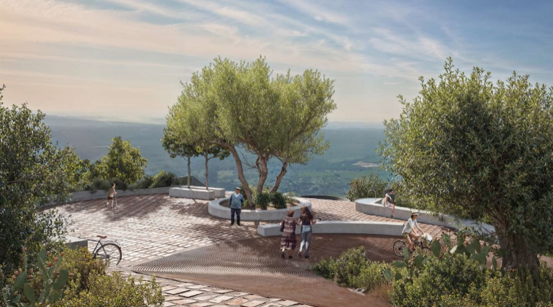 El mirador de la Muntanyeta de Sant Antoni de Betxí avança a bon ritme amb la col·locació de la ceràmica 